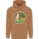 Feel Alive Gardening Gardener Plants Skull Mens 80% Cotton Hoodie Caramel Latte