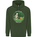 Feel Alive Gardening Gardener Plants Skull Mens 80% Cotton Hoodie Forest Green