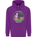 Feel Alive Gardening Gardener Plants Skull Mens 80% Cotton Hoodie Purple