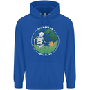 Feel Alive Gardening Gardener Plants Skull Mens 80% Cotton Hoodie Royal Blue