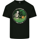 Feel Alive Gardening Gardener Plants Skull Mens Cotton T-Shirt Tee Top Black