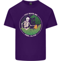 Feel Alive Gardening Gardener Plants Skull Mens Cotton T-Shirt Tee Top Purple