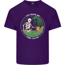 Feel Alive Gardening Gardener Plants Skull Mens Cotton T-Shirt Tee Top Purple