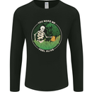 Feel Alive Gardening Gardener Plants Skull Mens Long Sleeve T-Shirt Black