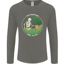 Feel Alive Gardening Gardener Plants Skull Mens Long Sleeve T-Shirt Charcoal