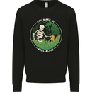 Feel Alive Gardening Gardener Plants Skull Mens Sweatshirt Jumper Black