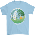 Feel Alive Gardening Gardener Plants Skull Mens T-Shirt Cotton Gildan Light Blue
