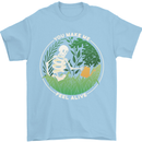 Feel Alive Gardening Gardener Plants Skull Mens T-Shirt Cotton Gildan Light Blue