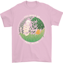 Feel Alive Gardening Gardener Plants Skull Mens T-Shirt Cotton Gildan Light Pink