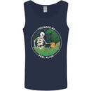Feel Alive Gardening Gardener Plants Skull Mens Vest Tank Top Navy Blue