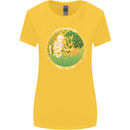 Feel Alive Gardening Gardener Plants Skull Womens Wider Cut T-Shirt Yellow