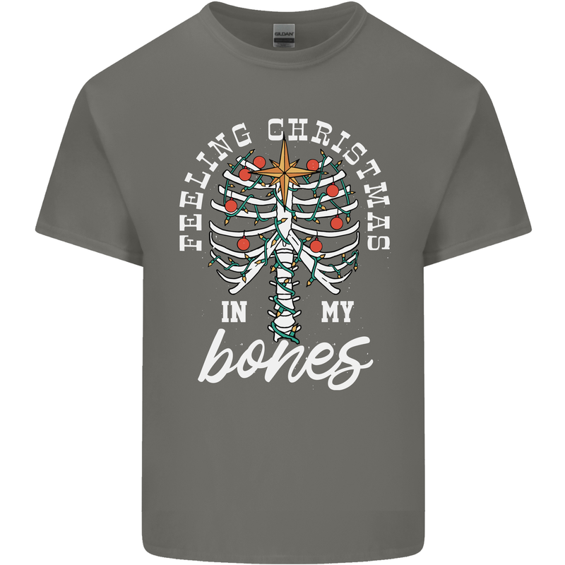 Feeling Christmas In My Bones Kids T-Shirt Childrens Charcoal
