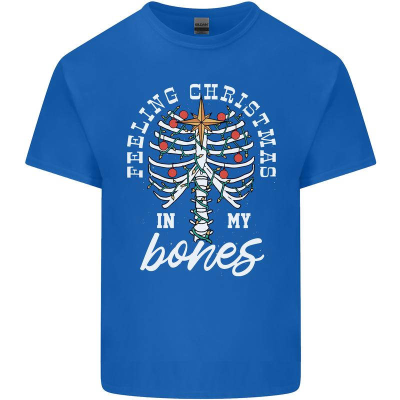 Feeling Christmas In My Bones Kids T-Shirt Childrens Royal Blue