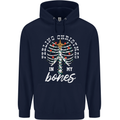 Feeling Christmas In My Bones Mens 80% Cotton Hoodie Navy Blue