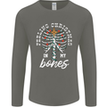 Feeling Christmas In My Bones Mens Long Sleeve T-Shirt Charcoal