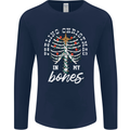 Feeling Christmas In My Bones Mens Long Sleeve T-Shirt Navy Blue