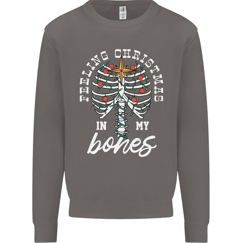 Feeling Christmas In My Bones Mens Sweatshirt Jumper Charcoal