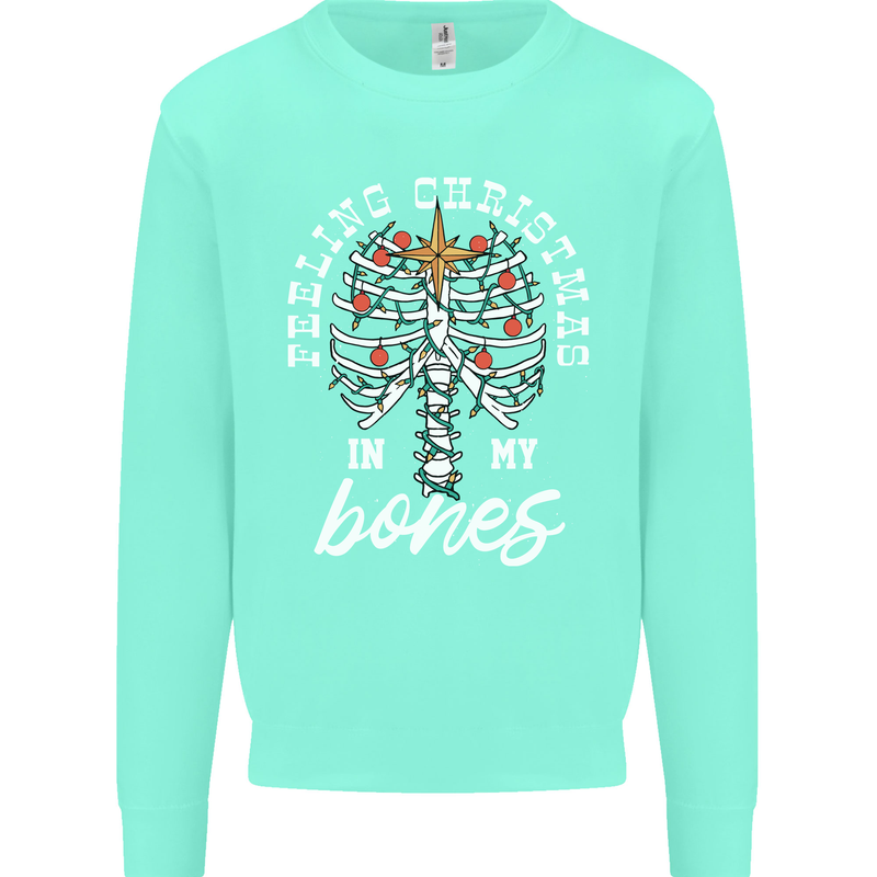 Feeling Christmas In My Bones Mens Sweatshirt Jumper Peppermint
