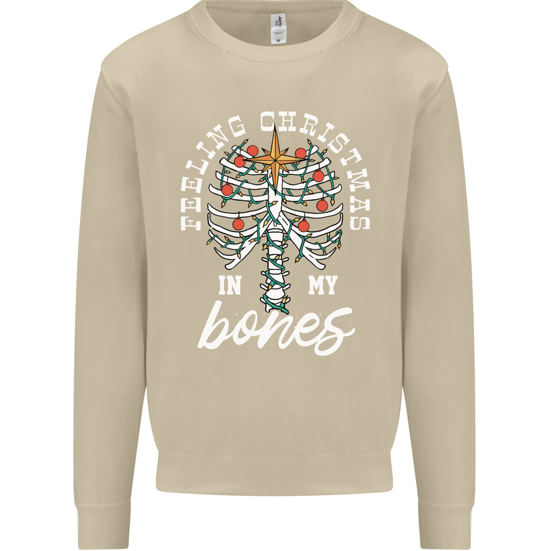 Feeling Christmas In My Bones Mens Sweatshirt Jumper Sand