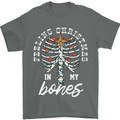 Feeling Christmas In My Bones Mens T-Shirt Cotton Gildan Charcoal