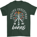 Feeling Christmas In My Bones Mens T-Shirt Cotton Gildan Forest Green
