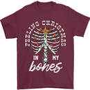 Feeling Christmas In My Bones Mens T-Shirt Cotton Gildan Maroon