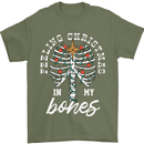 Feeling Christmas In My Bones Mens T-Shirt Cotton Gildan Military Green