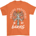 Feeling Christmas In My Bones Mens T-Shirt Cotton Gildan Orange
