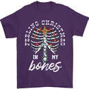 Feeling Christmas In My Bones Mens T-Shirt Cotton Gildan Purple