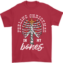 Feeling Christmas In My Bones Mens T-Shirt Cotton Gildan Red