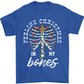 Feeling Christmas In My Bones Mens T-Shirt Cotton Gildan Royal Blue
