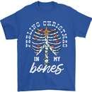 Feeling Christmas In My Bones Mens T-Shirt Cotton Gildan Royal Blue