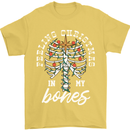 Feeling Christmas In My Bones Mens T-Shirt Cotton Gildan Yellow