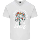 Feeling Christmas In My Bones Mens V-Neck Cotton T-Shirt White