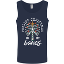 Feeling Christmas In My Bones Mens Vest Tank Top Navy Blue