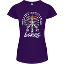 Feeling Christmas In My Bones Womens Petite Cut T-Shirt Purple