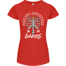Feeling Christmas In My Bones Womens Petite Cut T-Shirt Red