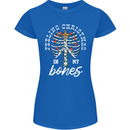 Feeling Christmas In My Bones Womens Petite Cut T-Shirt Royal Blue