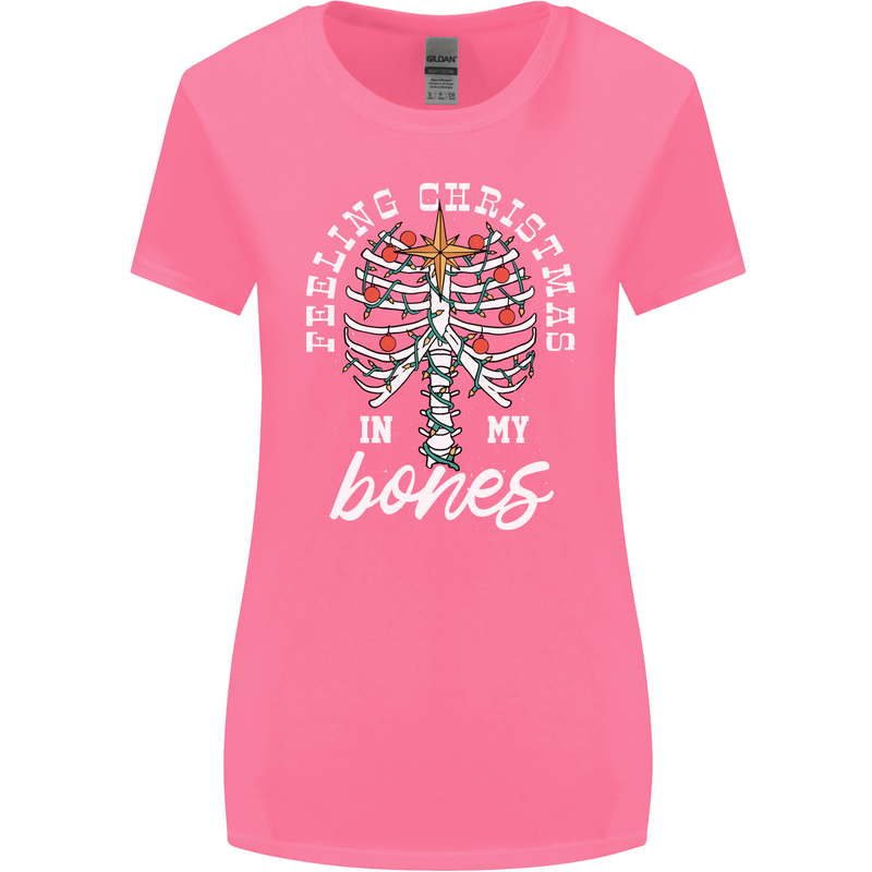 Feeling Christmas In My Bones Womens Wider Cut T-Shirt Azalea