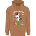 Feeling IDGAF Today Funny Offensive Unicorn Mens 80% Cotton Hoodie Caramel Latte