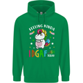 Feeling IDGAF Today Funny Offensive Unicorn Mens 80% Cotton Hoodie Irish Green