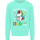 Feeling IDGAF Today Funny Offensive Unicorn Mens Sweatshirt Jumper Peppermint