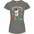 Feeling IDGAF Today Funny Offensive Unicorn Womens Petite Cut T-Shirt Charcoal