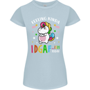 Feeling IDGAF Today Funny Offensive Unicorn Womens Petite Cut T-Shirt Light Blue