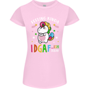 Feeling IDGAF Today Funny Offensive Unicorn Womens Petite Cut T-Shirt Light Pink
