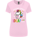 Feeling IDGAF Today Funny Offensive Unicorn Womens Wider Cut T-Shirt Light Pink