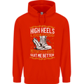 Female Biker Boots Funny Motorbike Childrens Kids Hoodie Bright Red