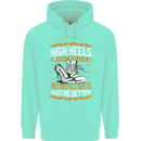 Female Biker Boots Funny Motorbike Childrens Kids Hoodie Peppermint