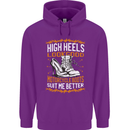 Female Biker Boots Funny Motorbike Childrens Kids Hoodie Purple