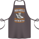 Female Biker Boots Funny Motorbike Cotton Apron 100% Organic Dark Grey